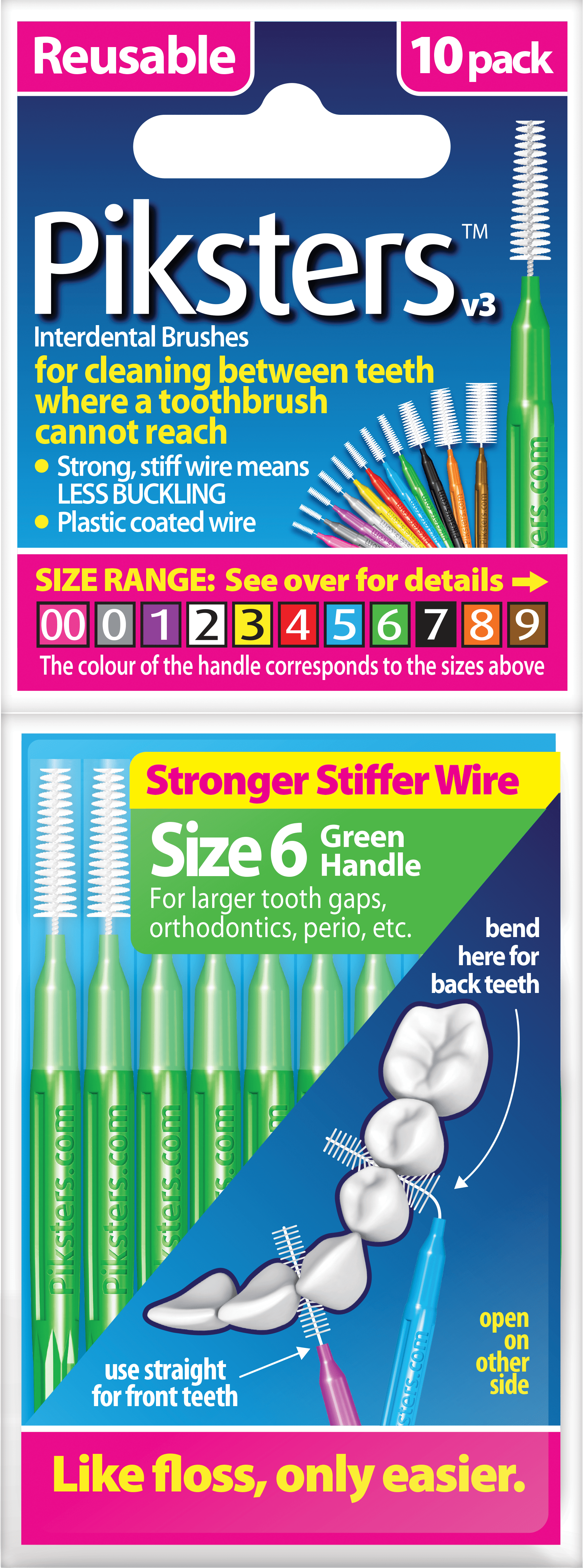 Pikster Interdental Brushes - Pikster 10 pack interdental - NZ - Smile ...