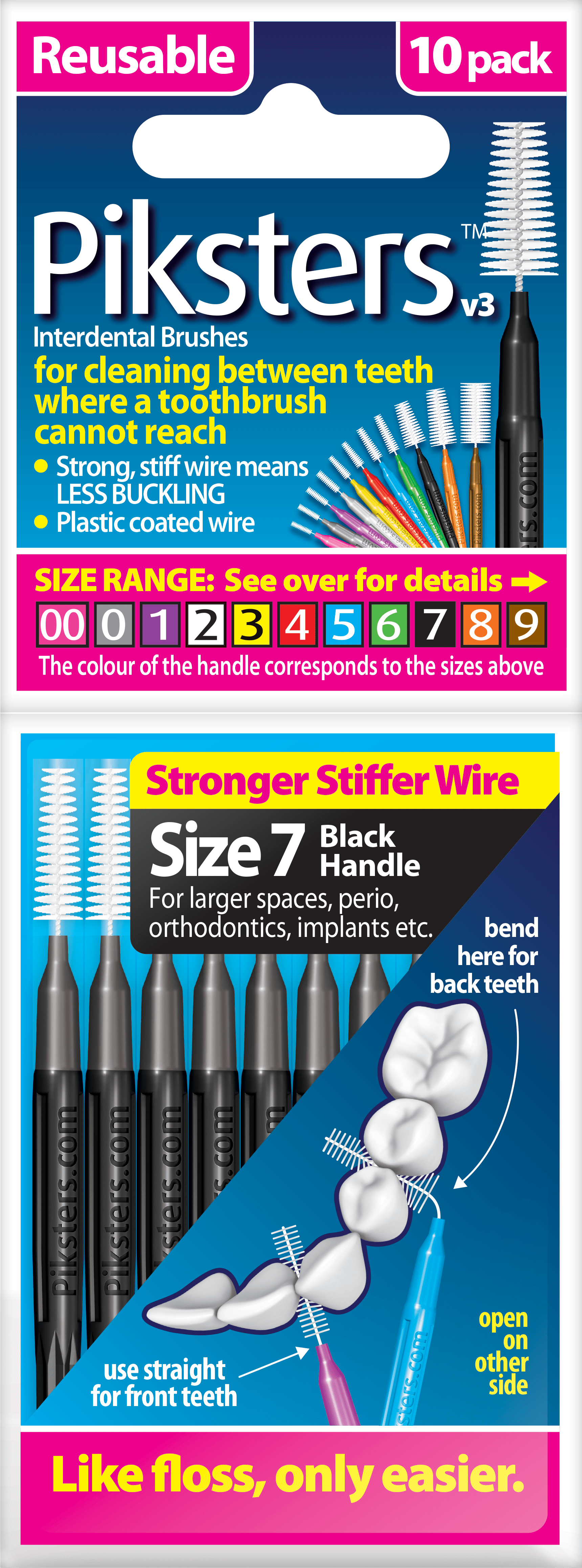 Pikster Interdental Brushes - Pikster 10 pack interdental - NZ - Smile ...