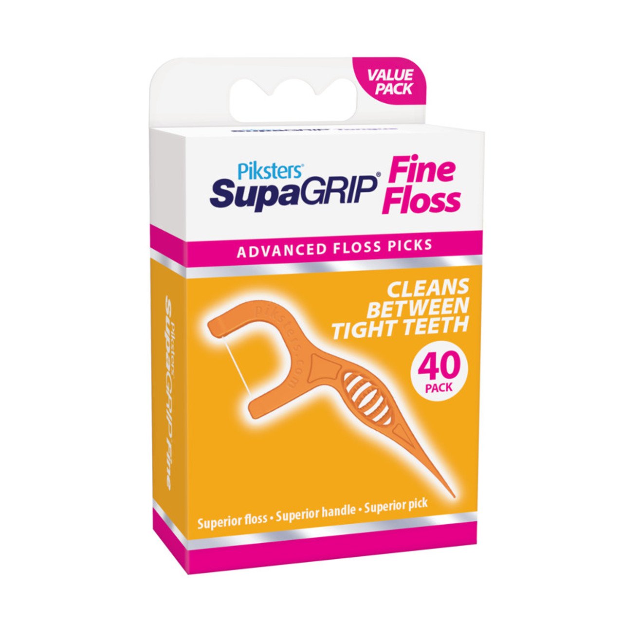 Piksters®Supa Floss Picks Fine 40pk - Smile Store